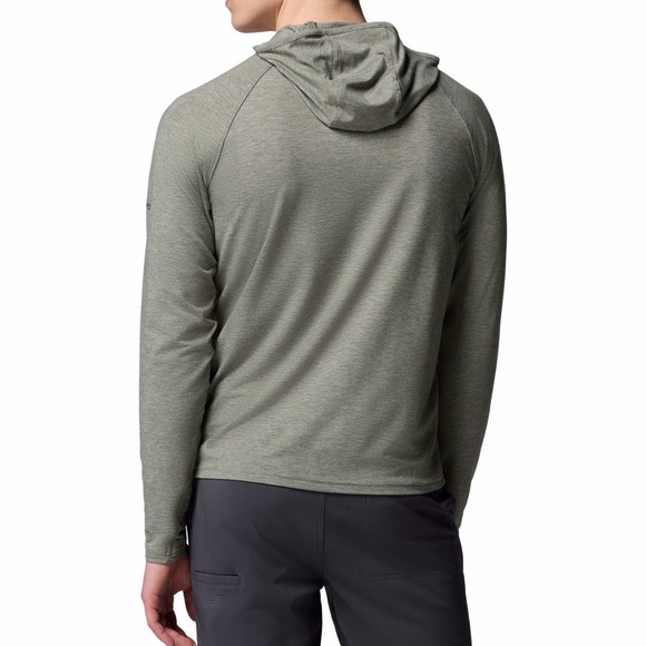 NWT New Columbia Men’s PFG Uncharted Neps Hoodie Small Shirt UV Sun Light Green - Picture 2 of 5